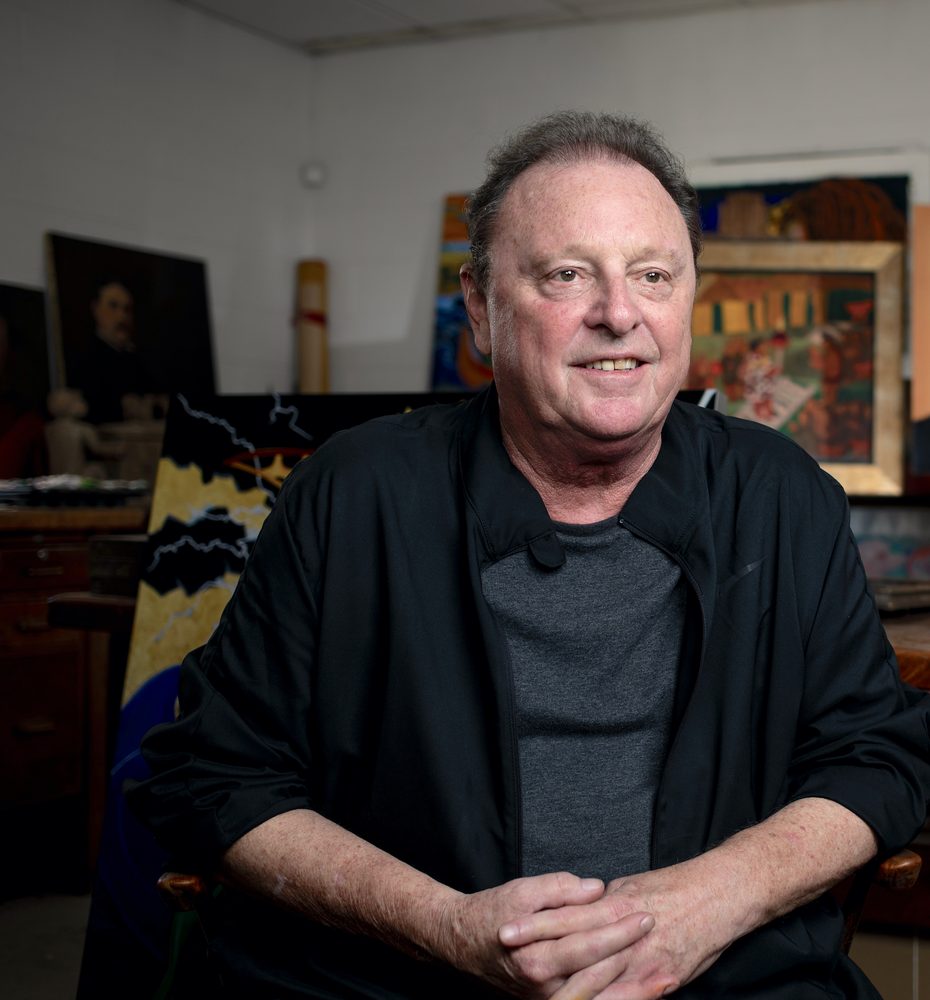 Michael O'Kelly in his studio in Ventura.