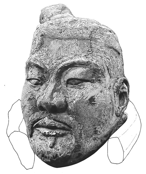 Terracotta soldier, pen and ink.