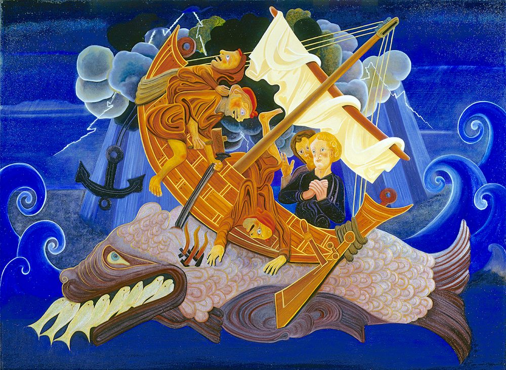 Saint Brendan and the Aspidochelone, by Michael O'Kelly.